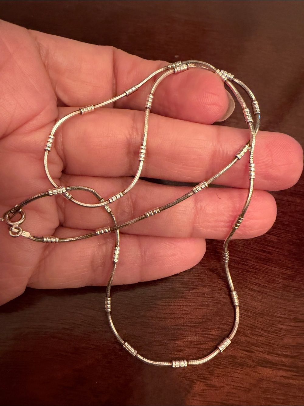 sterling silver design necklace chain vintage